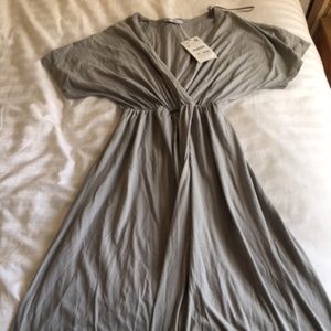 Zara Grey Grecian Maxi Dress - New With Tags